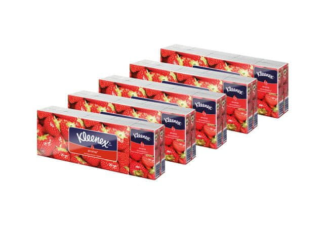 Levně Kleenex hyg.kap. PACK 5 x Family hanks- Strawberry 5 x10