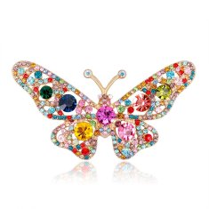 Pinets® Brož motýl s barevnými kubickými zirkony