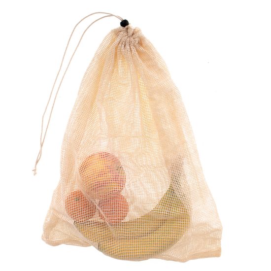 Aga Opakovaně použitelný ekologický síťovaný sáček na zeleninu ovoce sušené houby 35x45cm