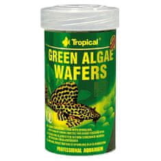TROPICAL Krmivo pro akvarijní ryby Green Algae Wafers 100ml /45g oplatek se spirulinou