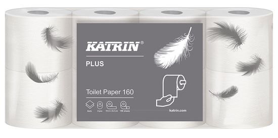 Katrin Plus Toilet 160 toaletní papír 100% celulóza 8 kusů