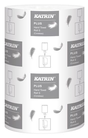 Katrin PLUS papírové ručníky MIDI v roli, 2 vrstvy, super bílé, 100% celulóza - 12 ks