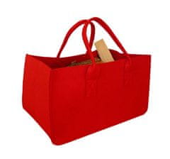 Lienbacher Velká filcová taška na dřevo 27 x 34 x 50 cm - červená