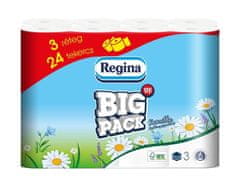 Regina Toaletní papír Big Pack bílý, 3 vrstvy, 100 % celulóza - heřmánek - 24 ks