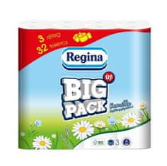 Regina Toaletní papír Big Pack NICKY bílý, 3 vrstvy, 100 % celulóza, heřmánek - 32 ks