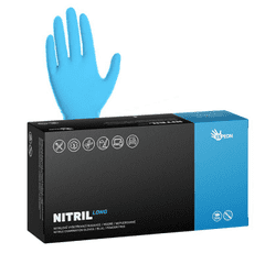 Espeon Nitrilové rukavice NITRIL LONG 100 ks, nepudrované L, modré, 6,2 g