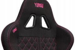 YUMISU 2050 Black Pink Herní židle černá růžová látka