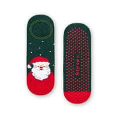 STEVEN Dámské vánoční ponožky - Froté s ABS 132 zelená 38-40
