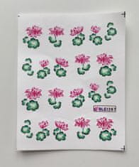 Nehtyprofi Vodolepky na zdobení nehtů - Růžové květy s listy BLE1267 - 20ks