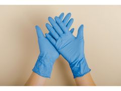sarcia.eu Modré nitrilové rukavice bez pudru 100ks XS