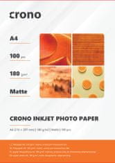 Crono Crono PHPM4A, fotopapír matný, A4, 180g, 100ks