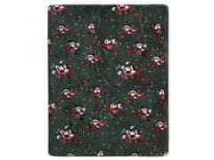 sarcia.eu Vánoční zelená deka 120x150 cm Mickey Mouse 