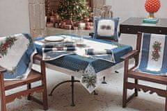 Dům Vánoc Vánoční prostírání na stůl s motivem Pohodové Vánoce modré 32x50 cm