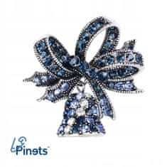 Pinets® Brož vánoční zvonek s kubickou zirkonií