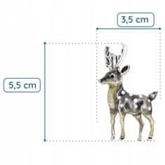 Pinets® Brož šedý jelen na vánoce
