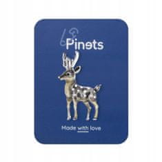 Pinets® Brož šedý jelen na vánoce