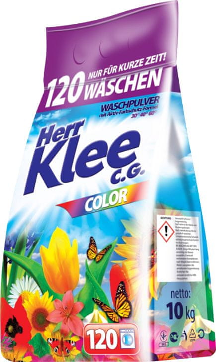 Levně Herr Klee Color Prací prášek 10 kg foil - 120 praní