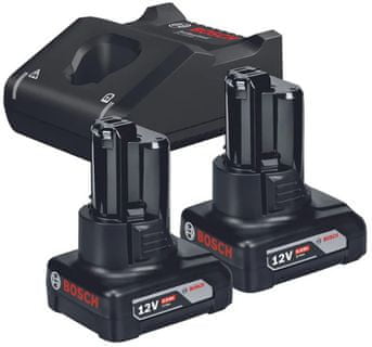 BOSCH Professional Akumulátor nabíječka 2×GBA 12V 6.0 Ah + GAL 12V-40