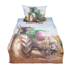 3D Bavlněné ložní povlečení 140x200+70x90 cm – Traktor