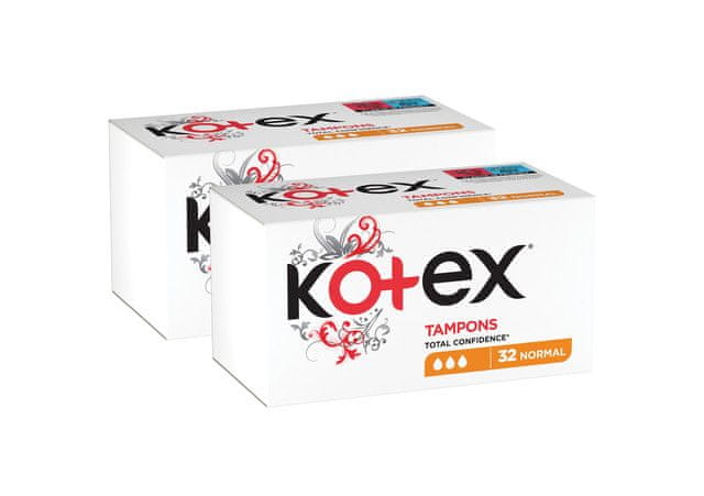Kotex PACK Tampony Normal 2 x 32ks