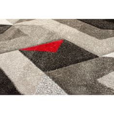 Flair Rugs Kusový koberec Hand Carved Aurora Grey/Red 200x290 cm
