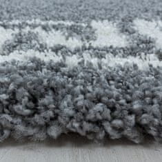 Ayyildiz Kusový koberec Hera Shaggy 3301 grey kruh 80x80 (průměr) kruh cm