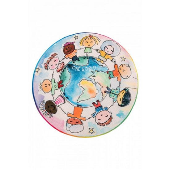 Obsession Dětský kusový koberec Juno 477 World Map kruh 120x120 (průměr) kruh cm