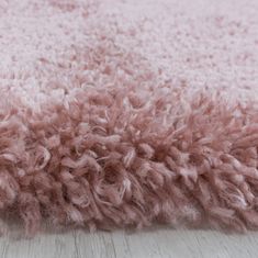 Ayyildiz Kusový koberec Fluffy Shaggy 3500 rose kruh 160x160 (průměr) kruh cm