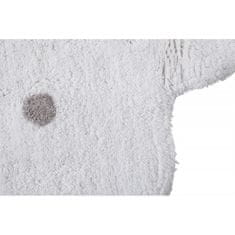 Lorena Canals Pro zvířata: Pratelný koberec Little Biscuit White 140x140 kytka cm