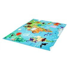 Obsession Dětský kusový koberec Torino kids 233 WORLD MAP 120x170 cm