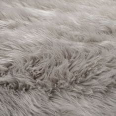 Flair Rugs Kusový koberec Faux Fur Sheepskin Grey kruh 120x120 (průměr) kruh cm