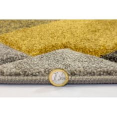 Flair Rugs Kusový koberec Hand Carved Nimbus Grey/Ochre 120x170 cm