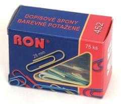 Ron Dopisní spony RON barevné - 28 mm / 75 ks