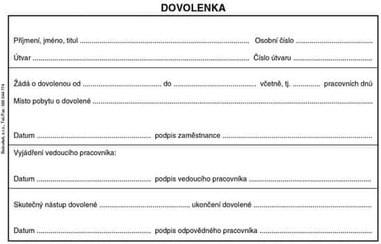 Baloušek Dovolenka - A6 / 50 listů / ET075