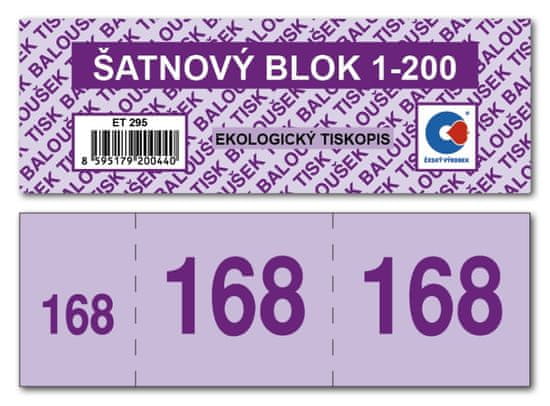 Baloušek Šatnové bloky - 135 x 47 mm / 1-200 / 8 odstínů barev / ET295