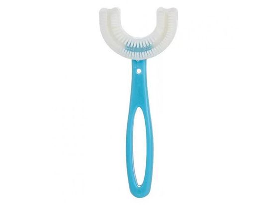 Leventi Zubní kartáček pro děti 6-12let ve tvaru U - modrý