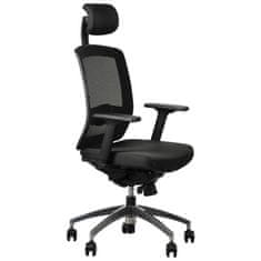 STEMA Otočná židle s prodlouženým sedákem GN-301/ALU BLACK