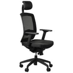 STEMA Otočná židle s prodlouženým sedákem GN-301 BLACK