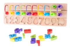 Ikonka Dřevěný třídič abakus, který učí počítat čísla