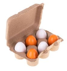 WOWO Interaktivní Dřevěná Montessori Hračka - Vajíčka s Vyjímatelnými Žloutky