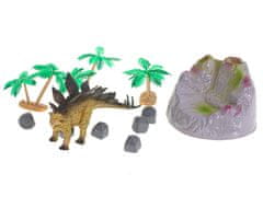 WOWO Kompletní Sada Figurky Dinosauři s Podložkami a Doplňky, 7 ks