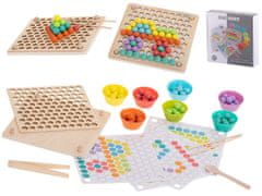 WOWO Edukační Mozaikové Puzzle Montessori s Korálkovými Kuličkami, 77 Dílků