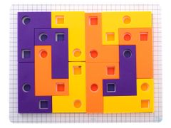 WOWO Kompletní Sada Tetris Puzzle Hry s Kartami - 42 Dílků
