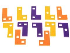 WOWO Kompletní Sada Tetris Puzzle Hry s Kartami - 42 Dílků