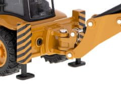 Ikonka Bagr s nakladačem, buldozer s lžící Kovový model H-toys 1704 1:50
