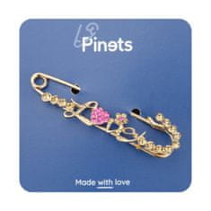 Pinets® Brož noblesní zavírací špendlík s nápisem LOVE
