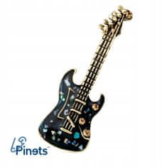 Pinets® Brož černá elektrická kytara