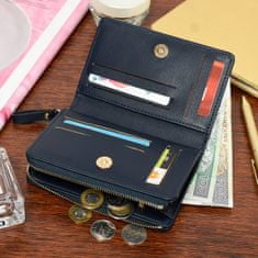 Galla E29 Dámská kožená peněženka tmavě modrá