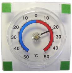 Venkovní teploměr samolepící, od - 50°C do + 50°C, 7,6 x 7,6 x 1,4 cm