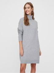 Vero Moda Dámské šaty VMBRILLIANT 10199744 Light Grey Melange (Velikost XS)